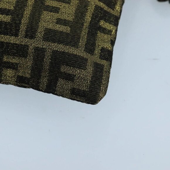 FENDI Zucca Canvas Pouch Gold Auth 102385 - Picture 5 of 15